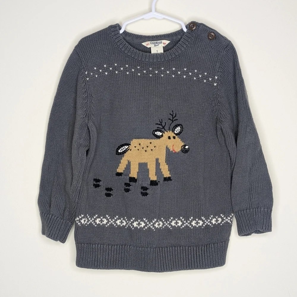 Oshkosh Reindeer Sweater 5